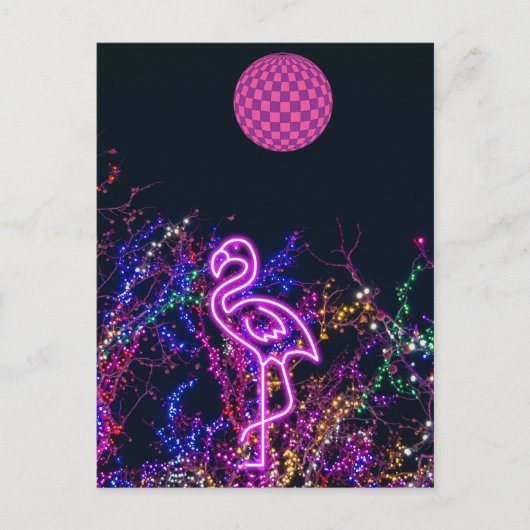 Flamingo dansen op het feest. briefkaart (Voorkant)