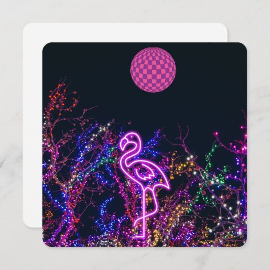 Flamingo dansen op het feest. kaart (Voorkant / Achterkant)