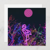 Flamingo dansen op het feest. kaart (Voorkant / Achterkant)