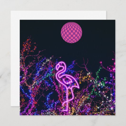 Flamingo dansen op het feest. kaart (Voorkant / Achterkant)