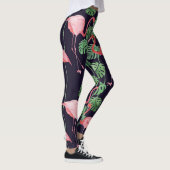 Flamingo Dark: Kleine Waterverf. Leggings (Rechts)