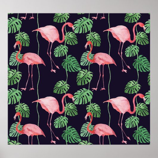 Flamingo Dark: Kleine Waterverf. Poster (Voorkant)