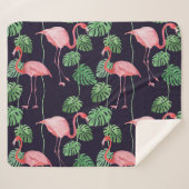 Flamingo Dark: Kleine Waterverf. Sherpa Deken (Voorkant (horizontaal))