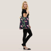 Flamingo Dark: Kleine Waterverf. Tote Bag (Op model)