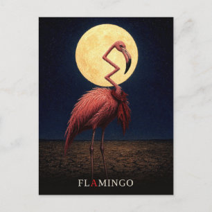 Flamingo Das gothische Surreal Briefkaart