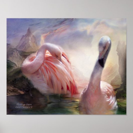 Flamingo Dawn Art Poster/Print Poster (Voorkant)