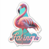 Flamingo Decoreren met grillige Stickers (Voorkant)