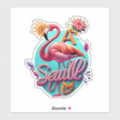 Flamingo Decoreren met levendige Stickers (Vel)