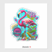 Flamingo Decoreren met levendige Stickers (Vel)