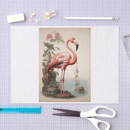 Flamingo decoupage tissue papier (Craft)