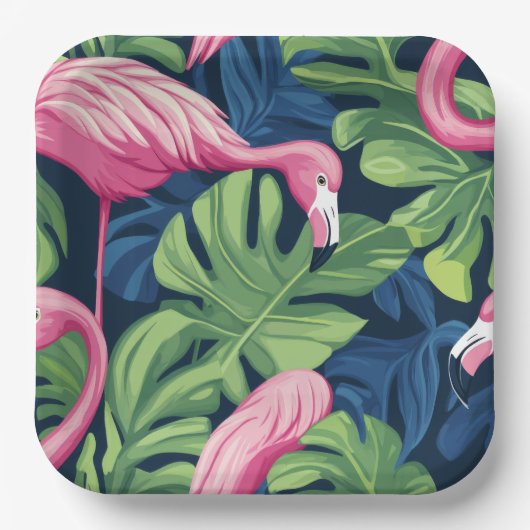 Flamingo Delight Paper-Bord Papieren Bordje (Voorkant)