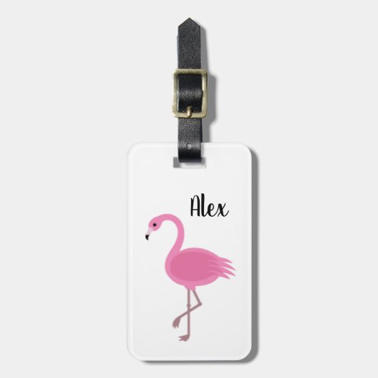 Flamingo Design Bagagelabel (Voorkant verticaal)