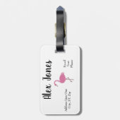 Flamingo Design Bagagelabel (Achterkant verticaal)