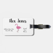 Flamingo Design Bagagelabel (Achterkant horizontaal)