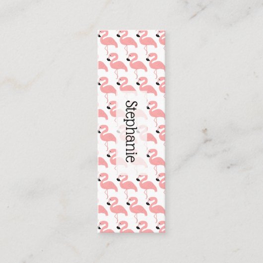 Flamingo Design Bladwijzer Contactkaartje (Voorkant)