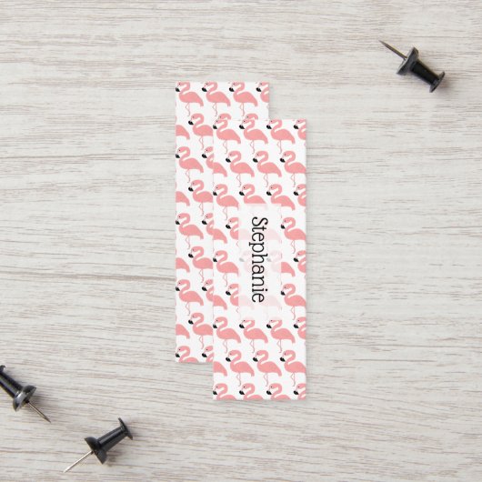 Flamingo Design Bladwijzer Contactkaartje (Voorkant / Achterkant in situ)