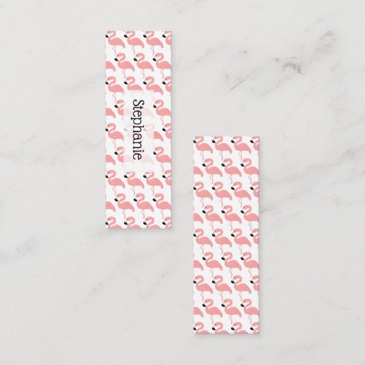 Flamingo Design Bladwijzer Contactkaartje (Voorkant / Achterkant)