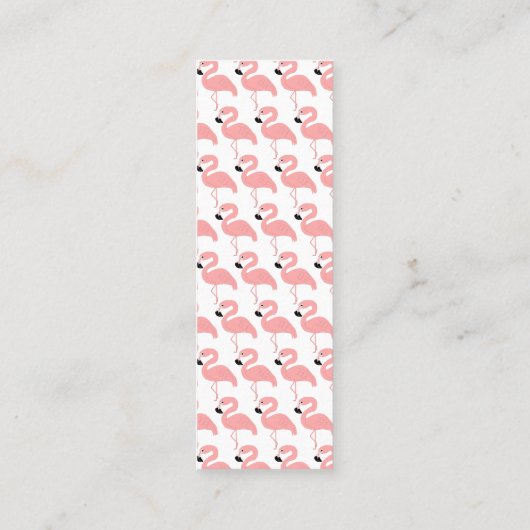 Flamingo Design Bladwijzer Contactkaartje (Achterkant)
