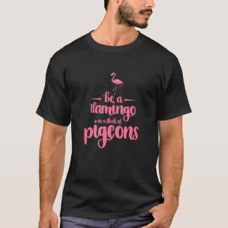Flamingo Design is een flamingo in een zwerm duive T-shirt