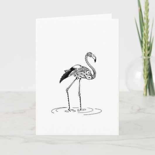 Flamingo Design Kaart (Voorkant)