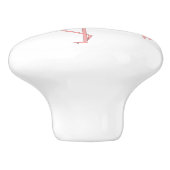 Flamingo Design Keramische Knop (Zijkant)