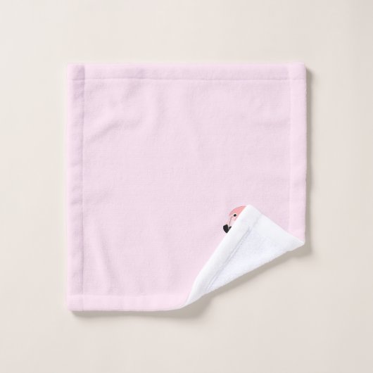 Flamingo Design Monogrammed Pink Bad Handdoek (Wasdoekje)