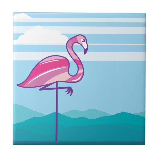 Flamingo Design Tegeltje (Voorkant)