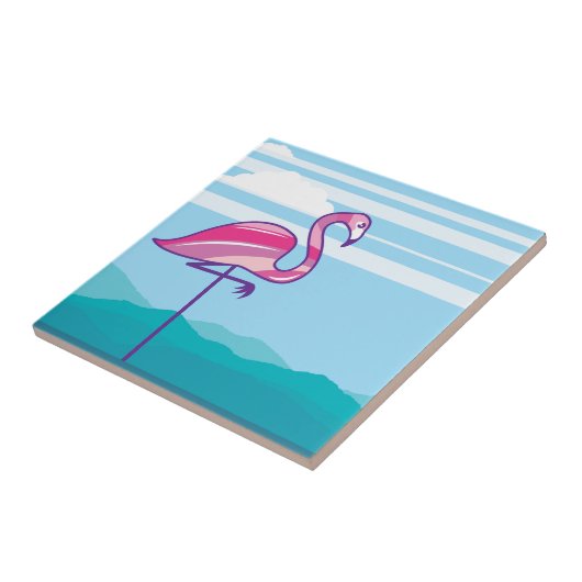 Flamingo Design Tegeltje (Zijkant)