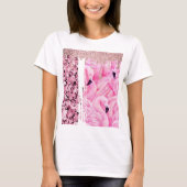 Flamingo Diamonds Roze Mousserend T-shirt (Voorkant)