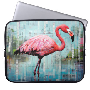Flamingo Dierlijke Vogel Art Decor Verf Laptop Sleeve
