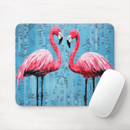 Flamingo Dierlijke Vogel Art Decor Verf Muismat (Met muis)