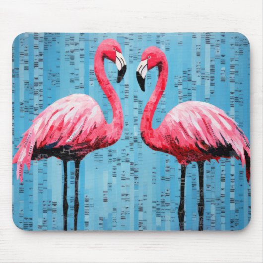 Flamingo Dierlijke Vogel Art Decor Verf Muismat (Voorkant)