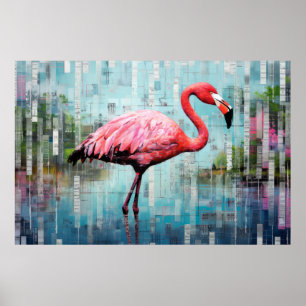 Flamingo Dierlijke Vogel Art Decor Verf Poster