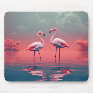 Flamingo Dierlijke Vogel Wildernis Kleurrijk Muismat