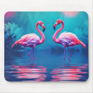 Flamingo Dierlijke Vogel Wildernis Kleurrijk Muismat