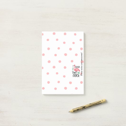 Flamingo Dotted - Wat de kudde Post-it® Notes (Op bureau)