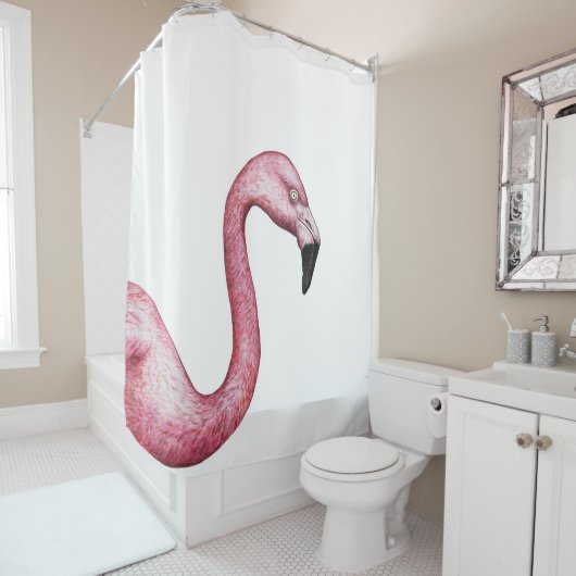 Flamingo Douchegordijn (In situ)