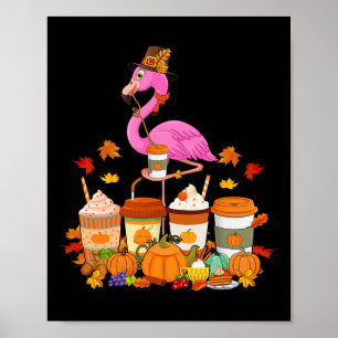 Flamingo Dragen Pet Herfst Koffiekopjes Lover Poster