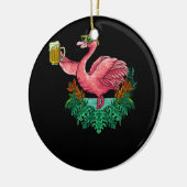 Flamingo Drink Beer Party Keramisch Ornament (Links)