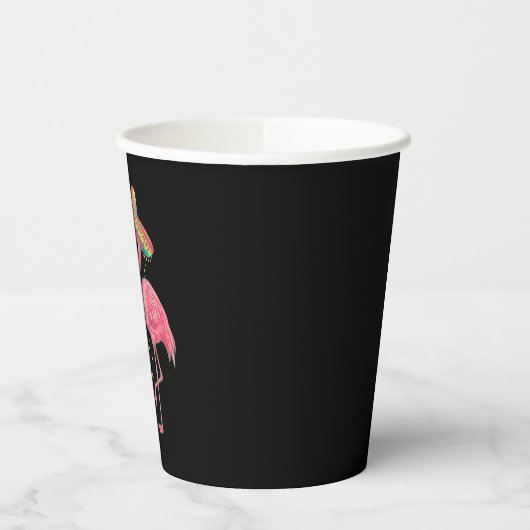 Flamingo Drink Margarita Funny Mexican Poncho Papieren Bekers (Links)