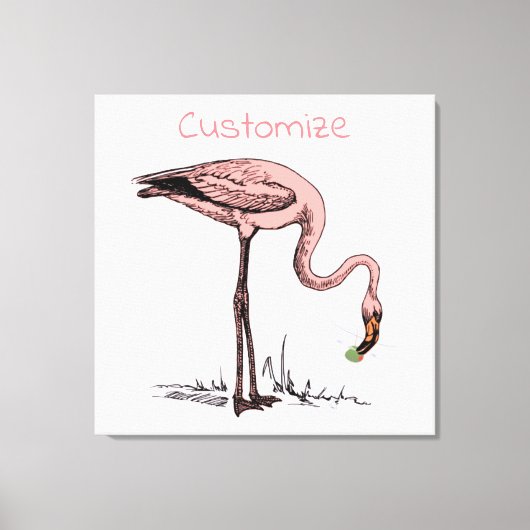 Flamingo Drink Martini Thunder_Cove Canvas Afdruk (Voorkant)