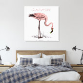 Flamingo Drink Martini Thunder_Cove Canvas Afdruk (Insitu (Slaapkamer))