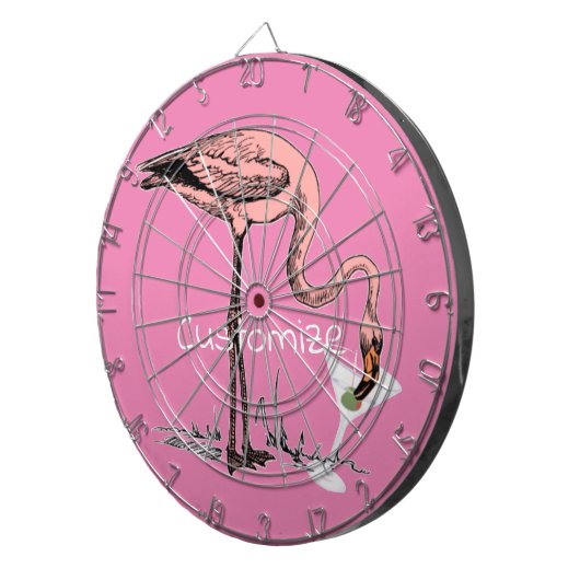 Flamingo Drink Martini Thunder_Cove Dartbord (Voorkant Rechts)