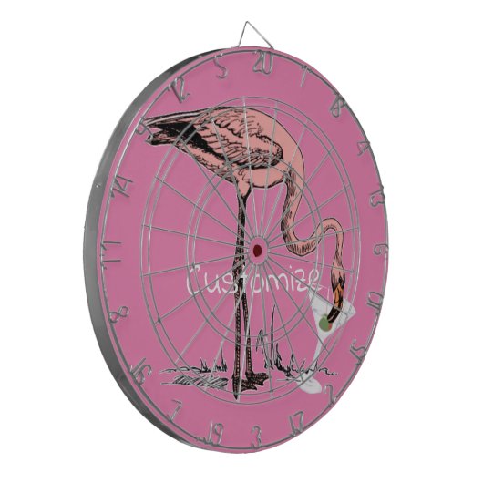 Flamingo Drink Martini Thunder_Cove Dartbord (Voorkant Links)