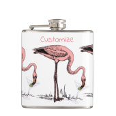 Flamingo Drink Martini Thunder_Cove Heupfles (Voorkant)