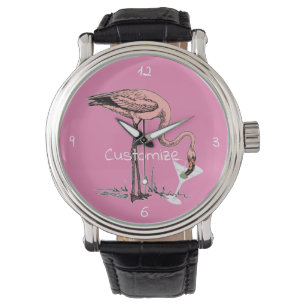 Flamingo Drink Martini Thunder_Cove Horloge