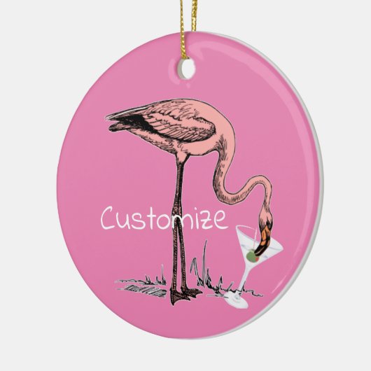 Flamingo Drink Martini Thunder_Cove Keramisch Ornament (Links)