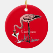 Flamingo Drink Martini Thunder_Cove Keramisch Ornament (Achterkant)