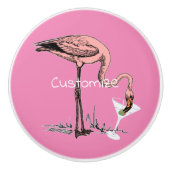 Flamingo Drink Martini Thunder_Cove Keramische Knop (Voorkant)