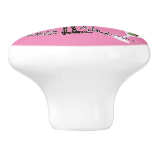 Flamingo Drink Martini Thunder_Cove Keramische Knop (Zijkant)